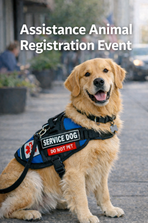 Assistance Animal Registration Event at River Place North – Fall 2025