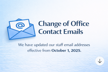 IMPORTANT UPDATE: Change of Office Contact Emails